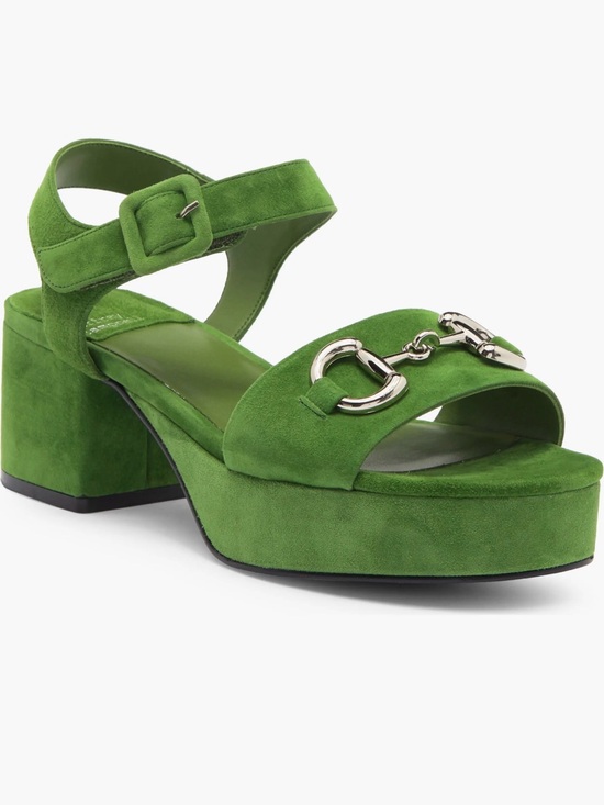 Jeffrey Campbell Shoes - “Timeless” Jeffrey Campbell Green Suede Platform Sandals
